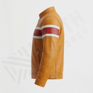 Veste en cuir pour enfants NAI-K08, style motard, vêtement de protection pour moto, couleur personnalisée - Product Image 3