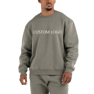 Personalizado de alta calidad de ajuste relajado gota hombro liso cuello redondo pulóver sudadera algodón poliéster Polar polar sudadera hombres - Product Image 2