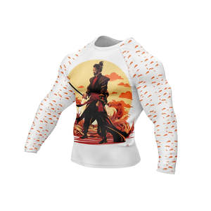 Solid Color Men <b>Long</b> <b>Sleeves</b> Rash Guard for Fitness Wear Quick Dry And Comfortable Men Rash Guard for Sale - Product Image 2