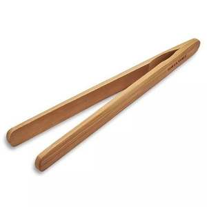 Pinzas para tostar de madera de acacia, utensilio de cocina de madera para servir alimentos, pan y aperitivos, en India a precios exclusivos. - Product Image 5