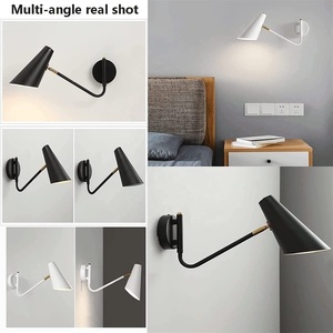 Xoay Kim Loại Bóng Đèn Tường Công Nghiệp Cho Nhà Phòng Ngủ Cạnh Giường Tường Khung Đọc Sách Ánh Sáng Có Thể Điều Chỉnh Đu Cánh Tay Đèn Tường - Product Image 6