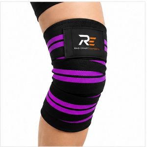 Vendas de compresión profesionales de alta calidad para rodillas: potente compresión, ajuste cómodo y estabilidad mejorada para entrenamiento con pesas. - Product Image 4
