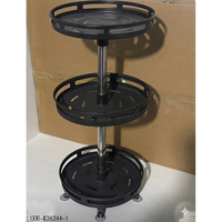 Organizador de Especias de Cocina Multifuncional Redondo de Hierro Moderno de 3 Niveles con Rotación de 360 Grados