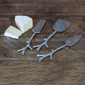 ชุดมีดชีสพร้อมด้ามจับหิน ใบมีดทองแดง ดีไซน์ทนทานสำหรับการสัมผัสอาหาร - Product Image 3