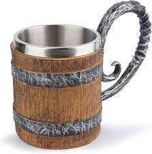 Vente en gros de mugs à bière en bois écologiques, style médiéval traditionnel - Product Image 3