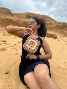 Nuevo joyero de viaje de almacenamiento mínimo, lindo estilo occidental, hecho a mano, metálico, pelo, piel, piel, contenedor de joyería de cuero - Product Image 3