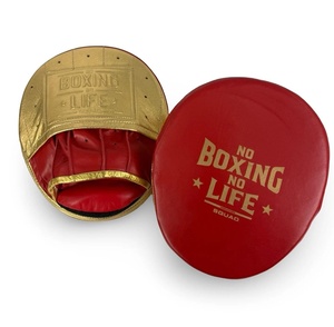 No Boxing No Life - Mitaines de frappe courbées pour entraînement professionnel - Mitaines de concentration de haute qualité en cuir PU de qualité supérieure - Doigts entièrement recouverts - AS-FP-67 - Product Image 1