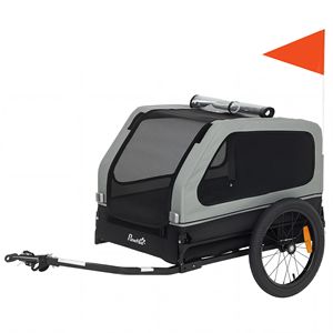 Rampa Universale Ribaltabile per Rimorchio Bici per Cani, Grigia, per Cani di Piccola e Media Taglia, Borsa da Viaggio per Animali Domestici - Product Image 1