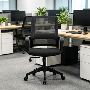 เก้าอี้สำนักงาน AY Office System รุ่น Modern Ergonomic Mesh สำหรับใช้ในบ้านหรือสำนักงาน  ที่วางแขนแบบคงที่ โครงพลาสติกแข็งแรง  ปรับความสูงและหมุนได้ด้วยมือ - Product Image 1