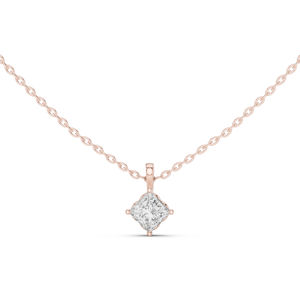 Colgante de Diamante Cultivado en Laboratorio con Corte Princesa en Oro Amarillo de 14K para Mujer |   Compromiso |   Diamante Cultivado Nuevo - Product Image 3