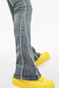 Jeans de Hombre de Algodón de Alta Calidad 2026, Marca Americana, Cómodos, Corte de Campana, Lavado Vintage, Costuras Reforzadas - Product Image 5
