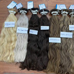 Producto más vendido: Extensiones de cabello con punta de queratina ondulada, tipo I, color piano, mezcla de colores, súper doble densidad. - Product Image 4