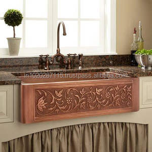 Matte finish <b>copper</b> kitchen sink reduces glare fingerprints and daily maintenance effort for homeowners with busy lifestyles - Product Image 5