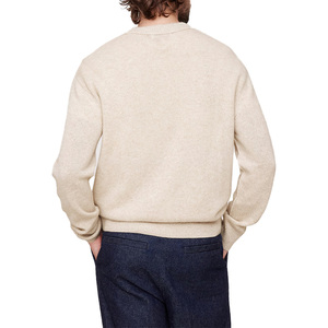 OEM ODM <b>Men</b> Knitted Crew <b>Neck</b> Long Sleeve Winter <b>Sweater</b> Breathable Casual Fashion Pullover Custom Logo 100% Cotton Anti-Shrink - Product Image 2