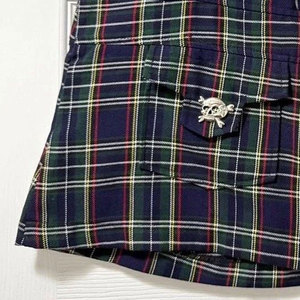 Minifalda Vintage Gótica Punk Verde a Cuadros con Botones de Calavera y Cierre de Cremallera Frontal para Mujer, Ropa Urbana Alternativa - Product Image 5