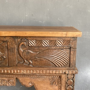 Best Collection Handmade Traditional Peacock Carving Wooden <b>Table</b> Antique Himalayan Art - Product Image 2