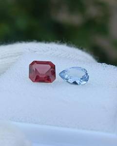 Pierres précieuses naturelles multicolores facettées en tourmaline, grenat et goshenite pour la fabrication de bijoux (pièces détachées) - Product Image 1