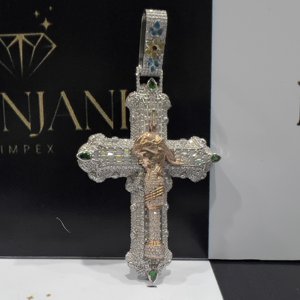 Collar con Colgante de Diamante VVS con Certificado IGI, Estilo Hip Hop, Cadena de Eslabones de Plata 925 Chapada en Oro Personalizada - Product Image 2