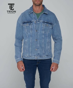 Veste longue en jean surdimensionnée pour femme OEM, manteau décontracté avec boutons en laine et tissu pour l'automne - Product Image 5