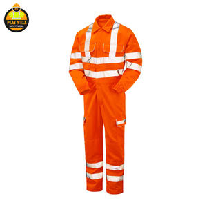Combinaison de travail haute visibilité réfléchissante pour travaux routiers, vêtements de travail pour hommes - Product Image 5
