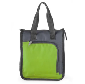 Eco-Friendly Insulated Cooler Bag for Picnic Work Zipper Closure Handled Lunch Tote Portable Handbag Polyester Large Capacity - Product Image 1