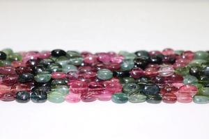 100% Natural Arrival Multi Tourmaline Smooth Oval Shape <b>Loose</b> Gemstones Plain <b>Beads</b> for Jewelry Making Craft - Product Image 3