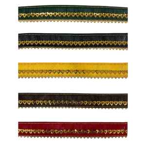 Dentelle dorée de haute qualité, idéale pour les bordures de sari, les lehenga, la confection de robes et la décoration de chaussures. - Product Image 1