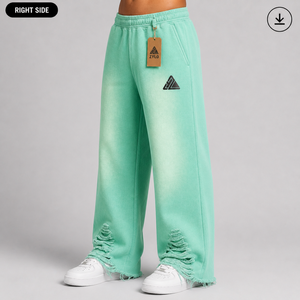 High Quality 100% Cotton Canvas Casual 2 Color Straight Baggy Men's Pants Custom Washed Breathable Heavyweight Hip Hop - Product Image 2