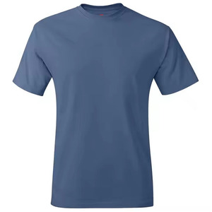 Camiseta unisex personalizada con logotipo OEM, 100% algodón, 210 g/m², tejido peinado, básica, lisa, disponible en colores negro, blanco y azul, camisetas para hombre. - Product Image 3