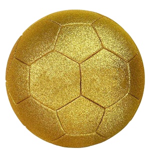 Ballon de football Perfect Bounce Gold Glitter Colour, en cuir PU PVC, officiel, imperméable, pour entraînement, tailles personnalisées. - Product Image 4
