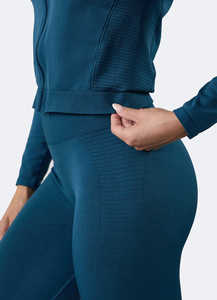 Women Long Sleeve Breathable 100% Polyester Mesh Sports Zip <b>Jacket</b> Pockets for <b>Yoga</b> Jogging Running High Quality Customized - Product Image 5