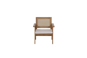 Meilleur prix du fabricant vietnamien pour chaise longue en bois d'acacia de qualité supérieure ensemble dossier en rotin tissé pour hôtels - Product Image 2