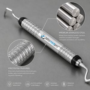 Instrument de placement de composite dentaire Premium BEQ1 en acier inoxydable, instrument de restauration OEM Zetomed Pro - Product Image 3