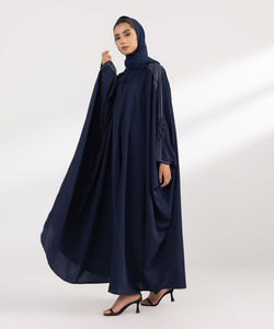 Nouvelle Arrivée - Robe Ample Unie en Polyester pour Musulmanes - Abaya pour Mariage Islamique - Idéale pour Toutes les Saisons (Été, Automne, Printemps) - Product Image 2