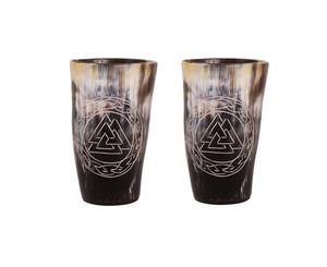 Juego de 2 Jarras de Cerveza Clásicas Vikingas, Verificadas Directamente de Fábrica, las Más Vendidas, Capacidad de 100ml-150ml, Ecológicas, para Fiestas - Product Image 1