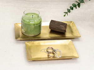 Antique Brass Storage Tray with Intricate Design for Classic Traditional Home Styling and Premium Gift Hampers <b>Set</b> of 2 - Product Image 4