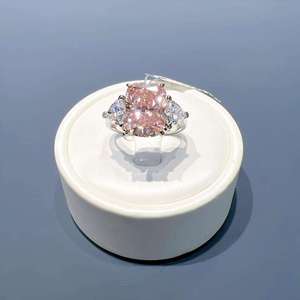 Bague en diamant de laboratoire taille coussin couleur E, plaqué or massif 9K 14K 18K, certifiée IGI, bijoux de luxe pour femme, mariage et fiançailles - Product Image 3