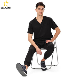 ชุดสครับสำหรับผู้ชาย - เสื้อสครับคอวี 4 กระเป๋า และกางเกงจ็อกเกอร์ 7 กระเป๋า ชุดสครับผู้ชาย - Product Image 3