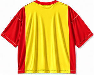 Custom Logo Men's Yellow <b>Red</b> Short Sleeve T-<b>Shirt</b> Digital Print O-Neck Casual <b>Oversized</b> Fit Quick Dry Soft Knitted Polyester - Product Image 2