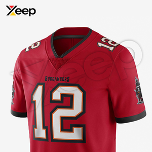 เสื้อฟุตบอลอเมริกัน XEEP รุ่นปรับแต่งได้ XC-AFU-07 สำหรับผู้ชาย เนื้อผ้าโพลีเอสเตอร์น้ำหนักเบา ระบายอากาศได้ดี พิมพ์ลายด้วยเทคโนโลยีฮีททรานเฟอร์ ประสิทธิภาพสูง - Product Image 3