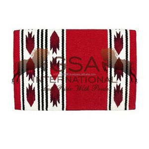 Mantas y almohadillas de silla de montar occidentales totalmente personalizables, tejidas a mano con lana 100% de Nueva Zelanda, para equitación y entrenamiento. - Product Image 5