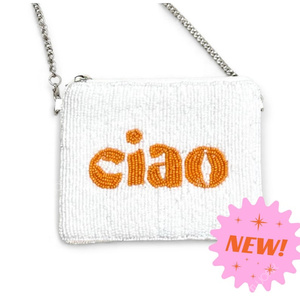 Beaded Clutch Bag CIAO Text Embroidery Handmade Shoulder Bag Fashion Evening <b>Mini</b> Crossbody Purse Women Classic Eco-Friendly - Product Image 1