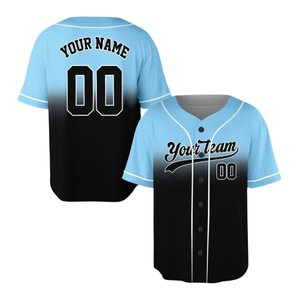 เสื้อเบสบอลคุณภาพพรีเมียมไล่เฉดสี ปักลายตามสั่ง ระบายอากาศได้ดี ผลิตจากโพลีเอสเตอร์ 100% - Product Image 5