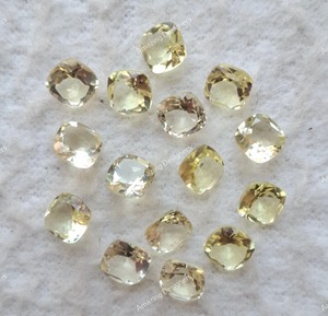 Cuarzo Limón Natural, Corte Facetado Tipo Cojín, 5mm-15mm, Piedra Amarilla, Gema Suelta, Precio al por Mayor, Lote a Granel para Fabricación de Joyas - Product Image 1
