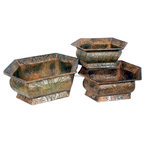 Jardinière de fleurs en laiton de haute qualité pour accessoires de Pot floral décoratif de jardin de restaurant - Product Image 2