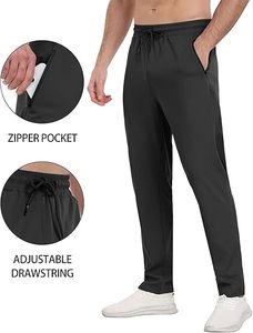 High Demanded Men's Mid Waist Eco-Friendly Waterproof Fleece <b>Jogger</b> Pants with <b>Zip</b> <b>Pocket</b> Casual Sweatpants - Product Image 5