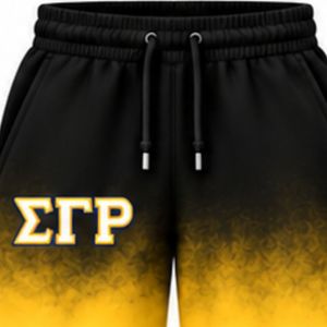 Pantalones Deportivos Oversize Tie-Dye para Mujer, Marca Sigma Gamma Rho, Color Negro y Dorado, Pantalones Jogger de la Hermandad Griega, Pantalones Deportivos Personalizados con Estampado, Casuales - Product Image 4