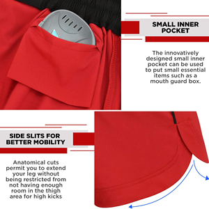 Shorts MMA de qualité professionnelle en microfibre, séchage rapide, pour entraînement en salle, avec logo personnalisé, tissu respirant - Product Image 3
