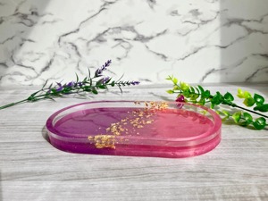 Glitter Inlay Resin Tray Sparkling Decorative Resin Tray for Party Serving and Events Wholesale Serving Platter Art Tool - Product Image 5