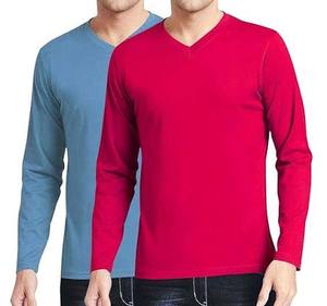 Dry <b>Fit</b> Slim <b>Fit</b> Long Sleeve <b>V</b>-Neck Front Logo Men's Blank Athletic Shirt Cotton Performance Breathable Workout Tee - Product Image 3
